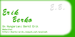 erik berko business card